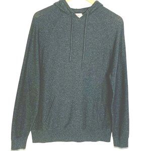 Faherty Men's Mirage Pocket Pullover Sweater Hoodie Heather Gray Size M Wool